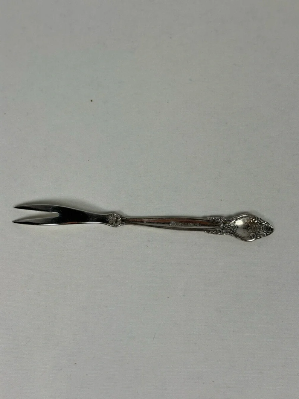 Vintage Russian Soviet Cocktail Forks Enamel Silverplate Set